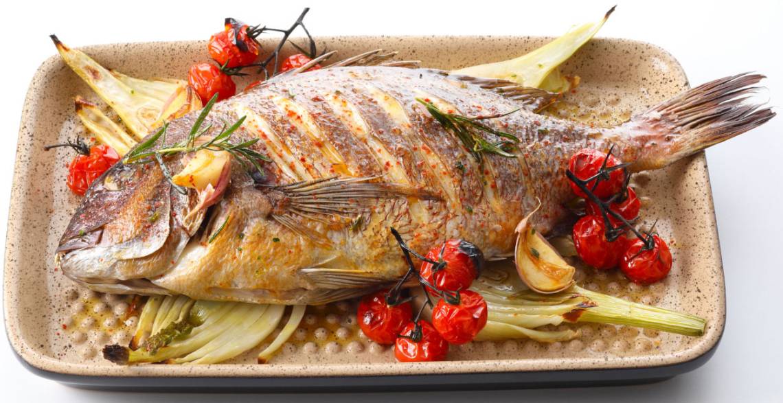 Römertopf Plancha rechteckig mit Grill-Noppen Milieu