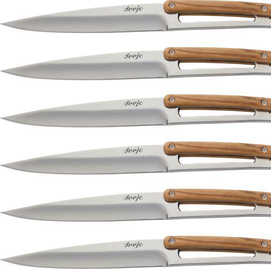 DEEJO Steakmesser Olive poliert_6er_370800