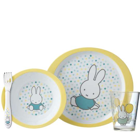 Mepal - Kinderdekore - Kindergeschirr-Set 5-teilig - miffy confetti