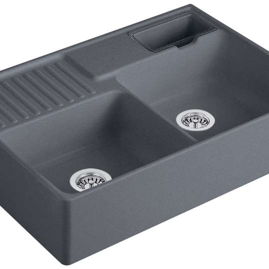 Villeroy & Boch Spülstein Doppelbecken grau FS