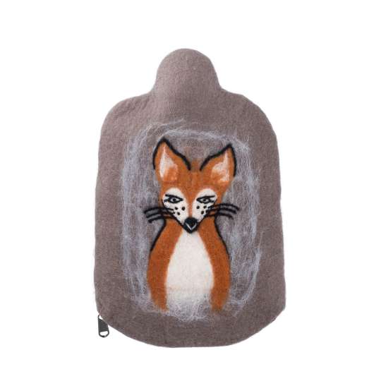 Hugo Frosch 0706 Öko Wärmflasche Merino-Filzbezug Fuchs