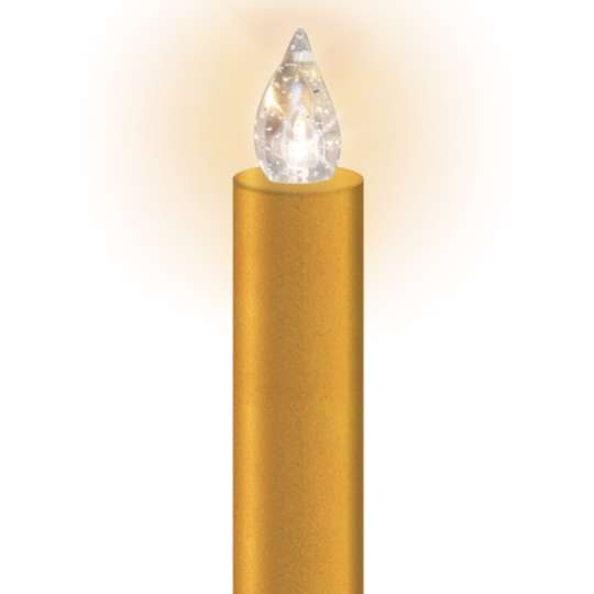 Lumix - LED-Christbaumkerze gold